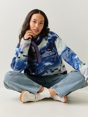 Columbia Bright Blue Helvetia™ II Printed Cropped Half Snap Fleece - Image 2 of 5