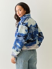 Columbia Bright Blue Helvetia™ II Printed Cropped Half Snap Fleece - Image 3 of 5