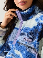 Columbia Bright Blue Helvetia™ II Printed Cropped Half Snap Fleece - Image 4 of 5
