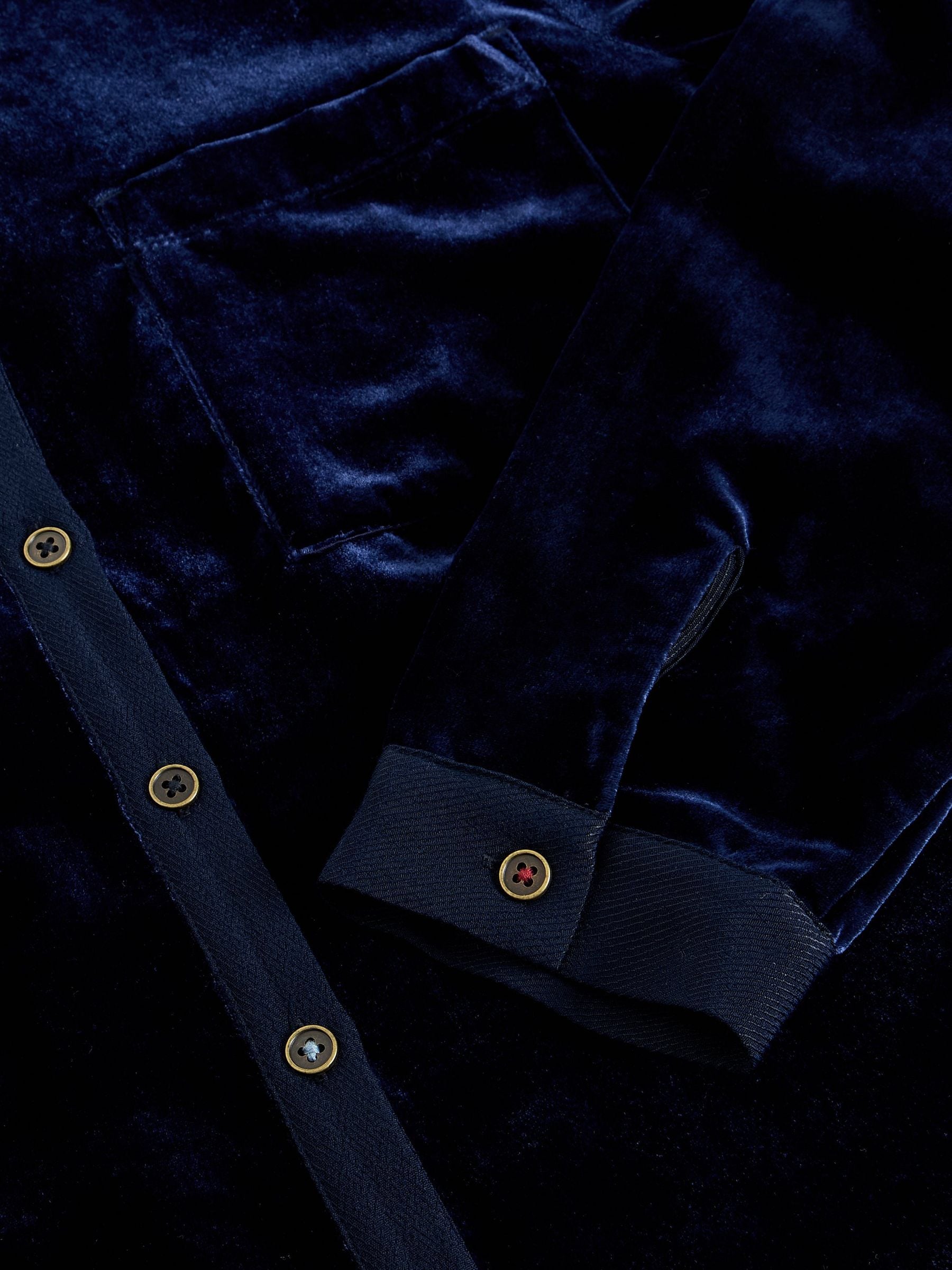 【NAVY】Souvenir velour shirt Micro Cord Velour Shirt Navy – blueandcream