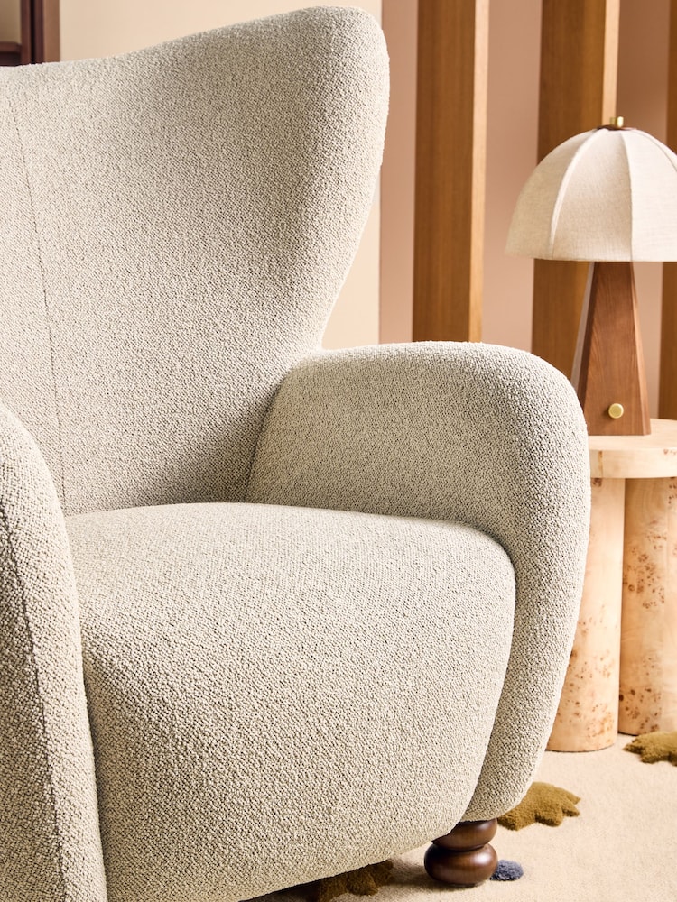MADE.COM Off White Pax Boucle Yannick Accent Chair - Image 2 of 5 MADE.COM Off White Pax Boucle Yannick Accent Chair - Image 2 of 5