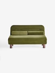 MADE.COM Olive Green Velvet Large Maxton 2 Seater Sofa Bed - Image 5 of 6
