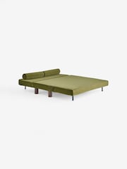 MADE.COM Olive Green Velvet Large Maxton 2 Seater Sofa Bed - Image 6 of 6