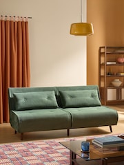 MADE.COM Olive Green Corduroy Haru 4 Seater Sofa Bed - Image 1 of 6