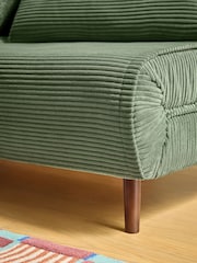 MADE.COM Olive Green Corduroy Haru 4 Seater Sofa Bed - Image 4 of 6