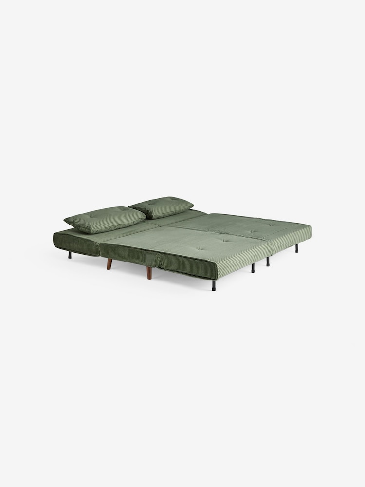 MADE.COM Olive Green Corduroy Haru 4 Seater Sofa Bed - Image 6 of 6 MADE.COM Olive Green Corduroy Haru 4 Seater Sofa Bed - Image 6 of 6