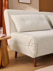 MADE.COM Off White Natural Pax Boucle Haru 4 Seater Sofa Bed - Image 3 of 6