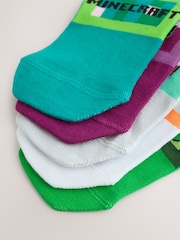 Minecraft - Character Cotton Rich Trainer Socks 5 Pack - Imagen 3 de 3
