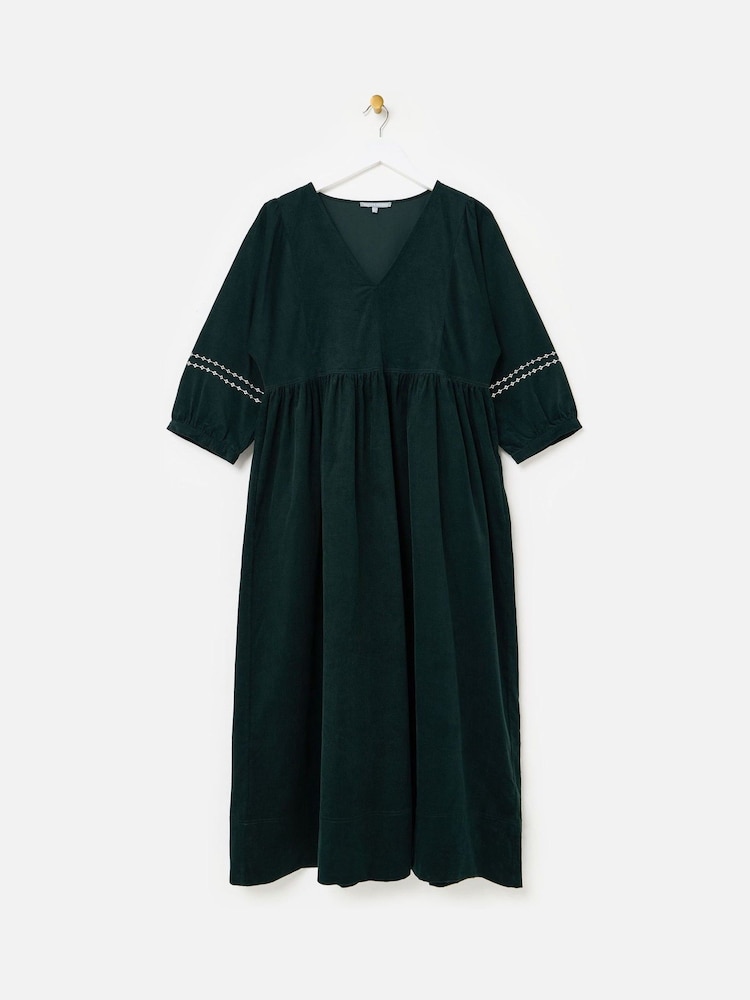 olive green corduroy dress Boston Chill Corduroy Dress in Olive Curves
