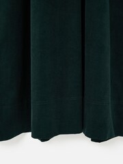 Oliver Bonas Green Corduroy Embroidered Sleeve V-Neck Midi Dress - Image 5 of 8