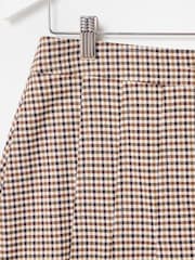 Oliver Bonas Checked Pleated Mini Skirt - صورة 6 من 7