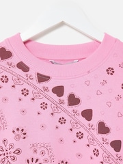 Oliver Bonas Paisley Bandana Print Cotton Sweatshirt - Bild 5 von 7