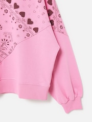 Oliver Bonas Paisley Bandana Print Cotton Sweatshirt - Bild 7 von 7