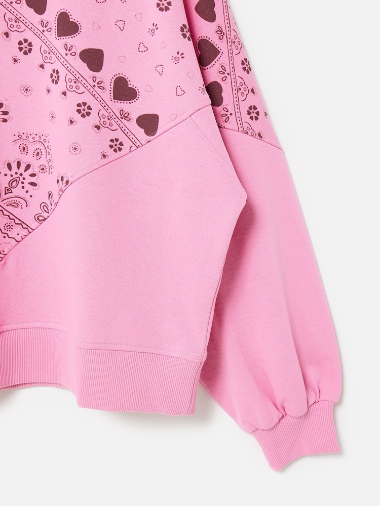 Oliver Bonas Paisley Bandana Print Cotton Sweatshirt - Bild 7 von 7