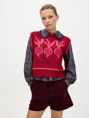 Oliver Bonas Red Radish Knitted Tank Top - Image 1 of 7
