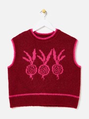 Oliver Bonas Red Radish Knitted Tank Top - Image 3 of 7