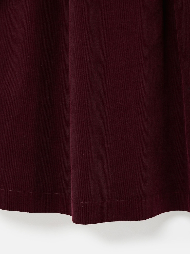 Oliver Bonas Red Corduroy Zip Front Collared Midi Dress - Image 8 of 8 Oliver Bonas Red Corduroy Zip Front Collared Midi Dress - Image 8 of 8