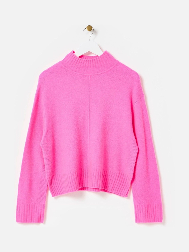 Buy Oliver Bonas Pink Hot Funnel Neck Jumper from the Next UK
