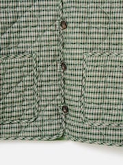 Oliver Bonas Green Checked Heart Quilted Jacket - Image 6 of 6