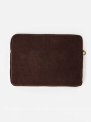 Oliver Bonas Brown Corduroy Cats Laptop Case - Image 2 of 5