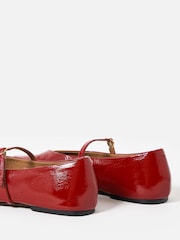 Oliver Bonas Red Patent Square Toe Mary Jane Shoes - Image 5 of 7