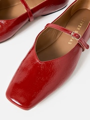 Oliver Bonas Red Patent Square Toe Mary Jane Shoes - Image 7 of 7