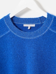 Oliver Bonas Blue Sparkle Crew Neck Knitted Jumper - Image 3 of 6