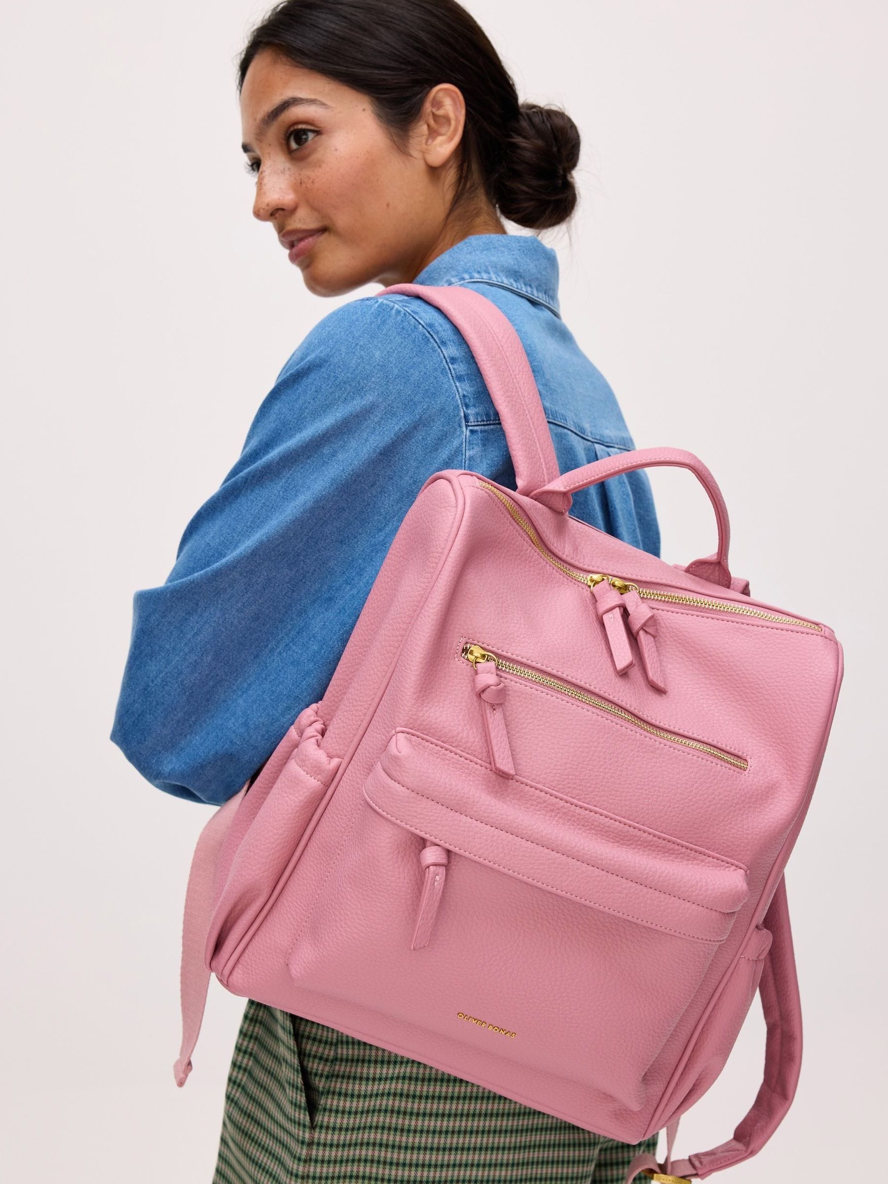 Buy Oliver Bonas Pink Jossie Slouch Backpack from Next USA