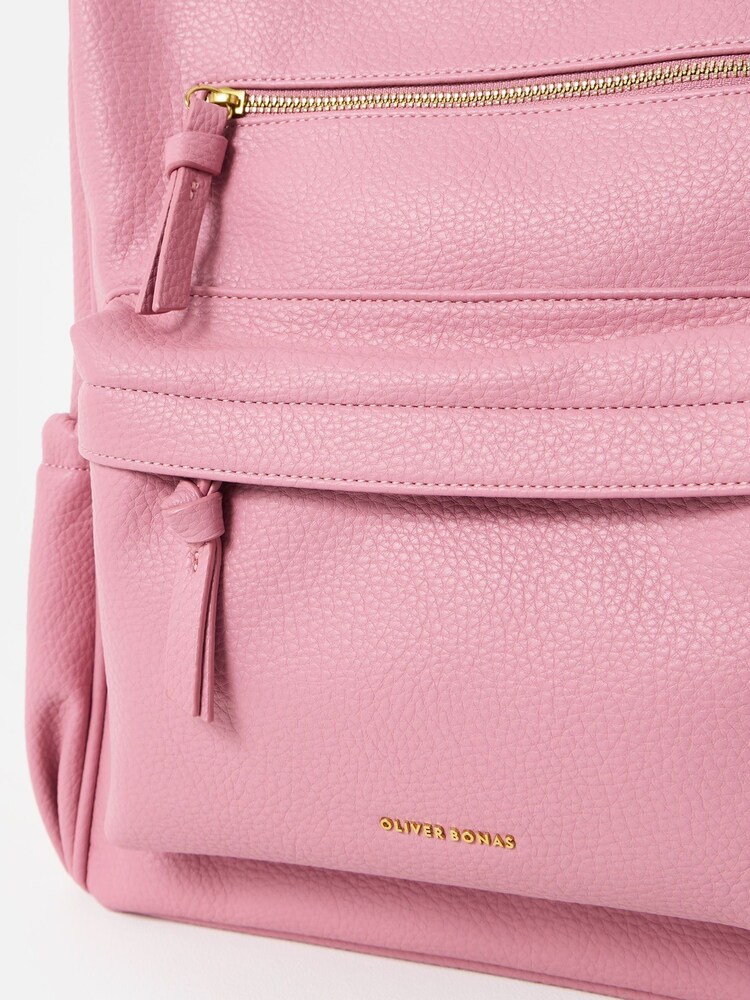 Oliver Bonas Pink Jossie Slouch Backpack - Image 7 of 7