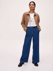 Oliver Bonas Corduroy Embroidered Pocket Collared Jacket - Bild 1 von 7