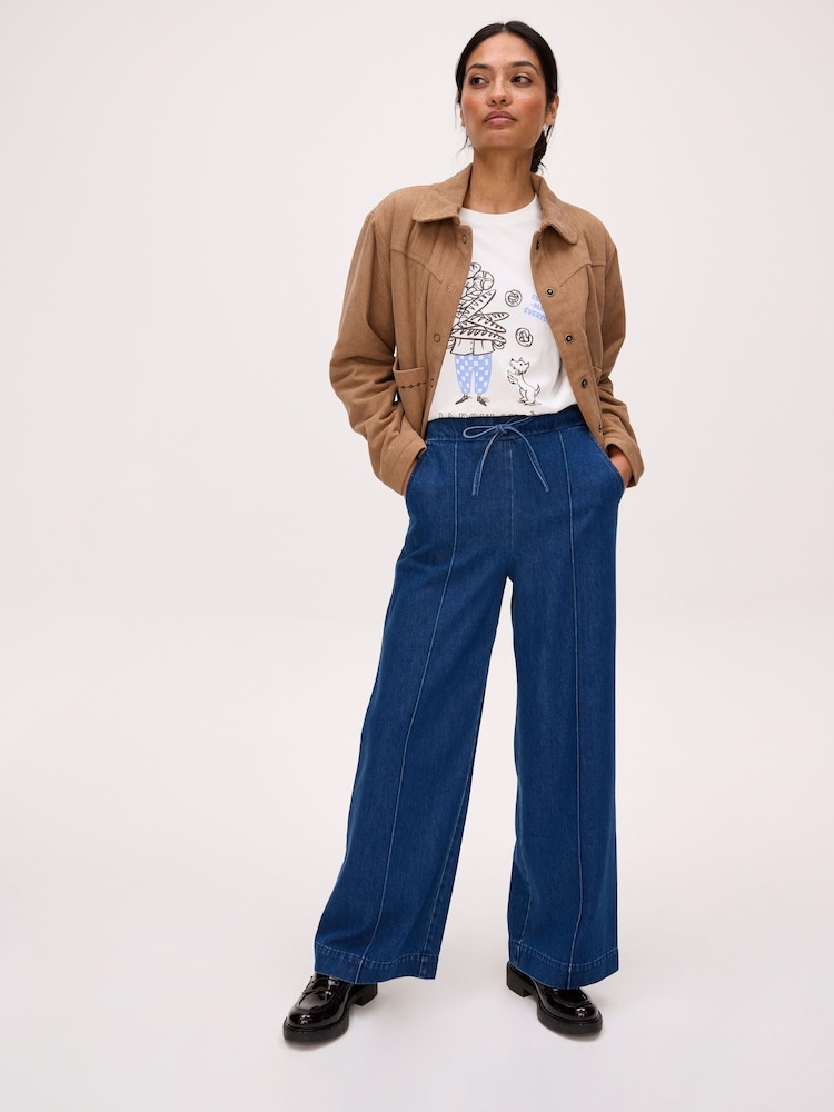 Oliver Bonas Corduroy Embroidered Pocket Collared Jacket - Bild 1 von 7
