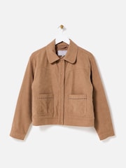 Oliver Bonas Corduroy Embroidered Pocket Collared Jacket - Bild 2 von 7