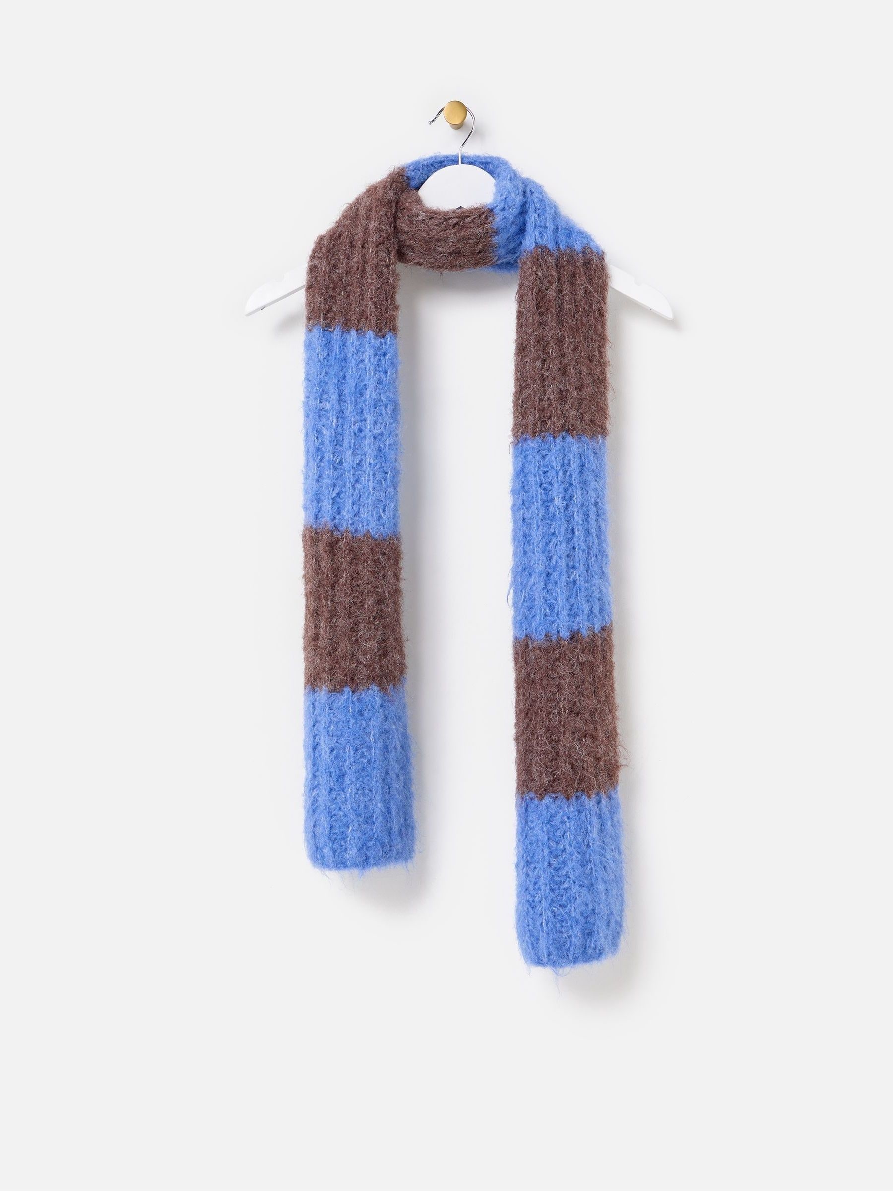 Buy Oliver Bonas Blue Striped Knitted Scarf from Next India