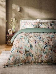 300TC Cotton Sateen Marble Duvet Cover and Pillowcase Set - Imagen 3 de 4