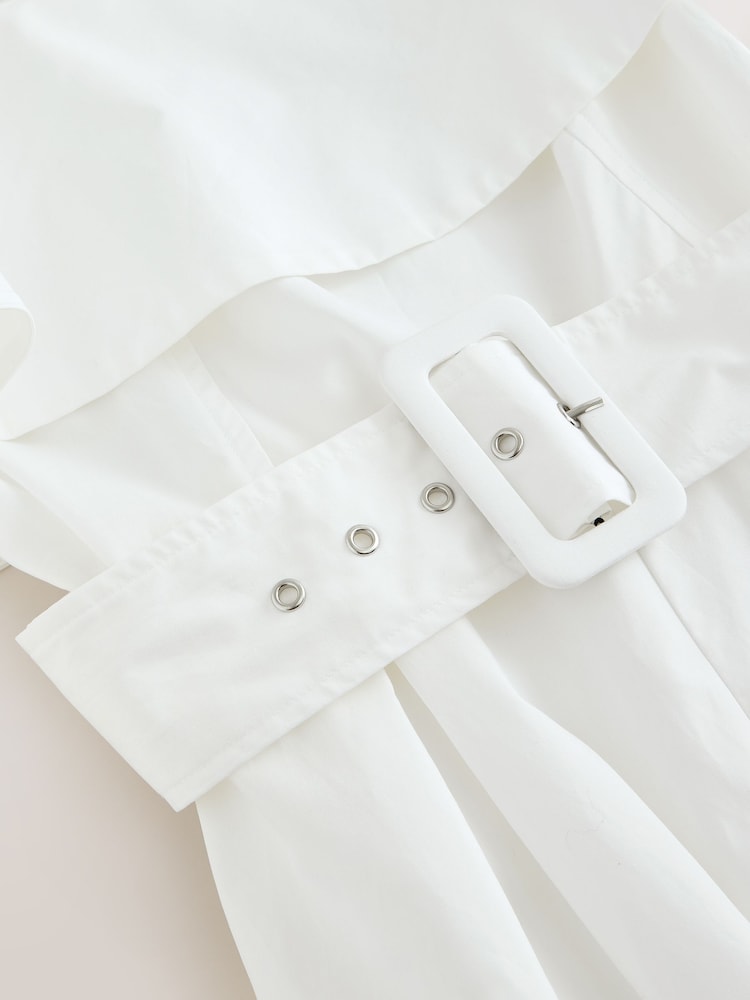 White Occasion Foldover Belted Maxi Dress - Image 8 of 8
