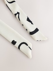 Monochrome Print Halter Neck Midi Occasion Dress - Image 8 of 8