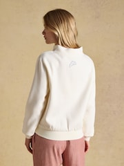 Cream Joules Coffee House Cotton Blend Wide Neck Sweatshirt - Image 2 of 7