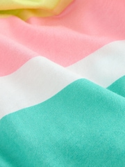 Green/Pink Stripe Lightweight Mini Dress - Image 7 of 7