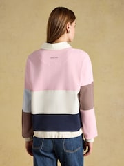 Pink & Blue Colour Block - Rugbyoverhemd met lange mouwen en kraag van katoen - Afbeelding 2 van 10