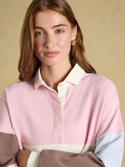 Pink & Blue Colour Block - Rugbyoverhemd met lange mouwen en kraag van katoen - Afbeelding 4 van 10