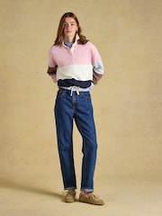 Pink & Blue Colour Block - Rugbyoverhemd met lange mouwen en kraag van katoen - Afbeelding 6 van 10