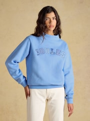 Blue Joules Patchwork Cotton Blend Wide Neck Sweatshirt - Image 3 of 10