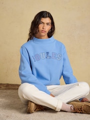 Blue Joules Patchwork Cotton Blend Wide Neck Sweatshirt - Image 5 of 10