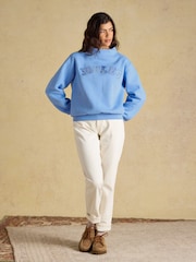 Blue Joules Patchwork Cotton Blend Wide Neck Sweatshirt - Image 8 of 10