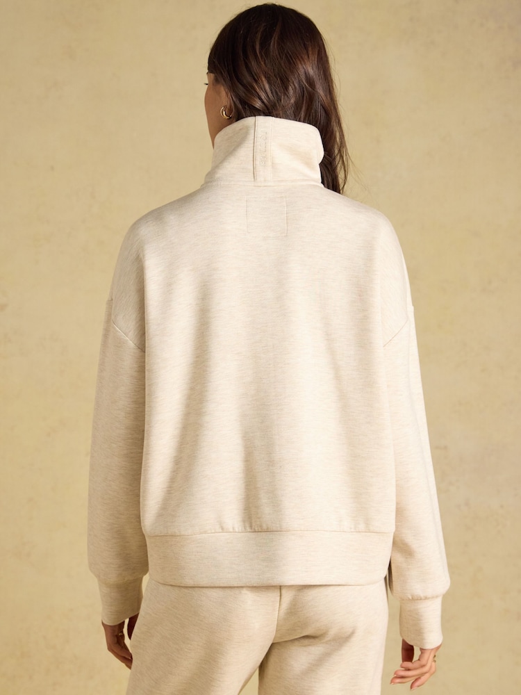 Joules Oatmeal Soft Quarter Zip Sweatshirt - Image 2 of 7 Joules Oatmeal Soft Quarter Zip Sweatshirt - Image 2 of 7