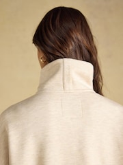 Joules Oatmeal Soft Quarter Zip Sweatshirt - Image 4 of 7