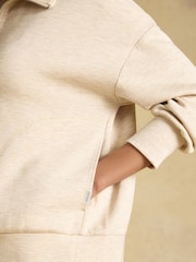 Joules Oatmeal Soft Quarter Zip Sweatshirt - Image 5 of 7