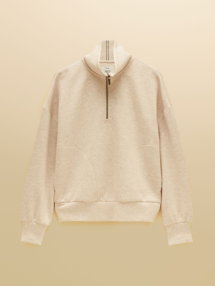Joules Oatmeal Soft Quarter Zip Sweatshirt - Image 7 of 7 Joules Oatmeal Soft Quarter Zip Sweatshirt - Image 7 of 7