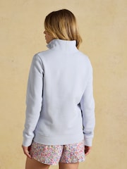 Joules Blue Quarter Zip Funnel Neck Sweatshirt - Image 2 of 8