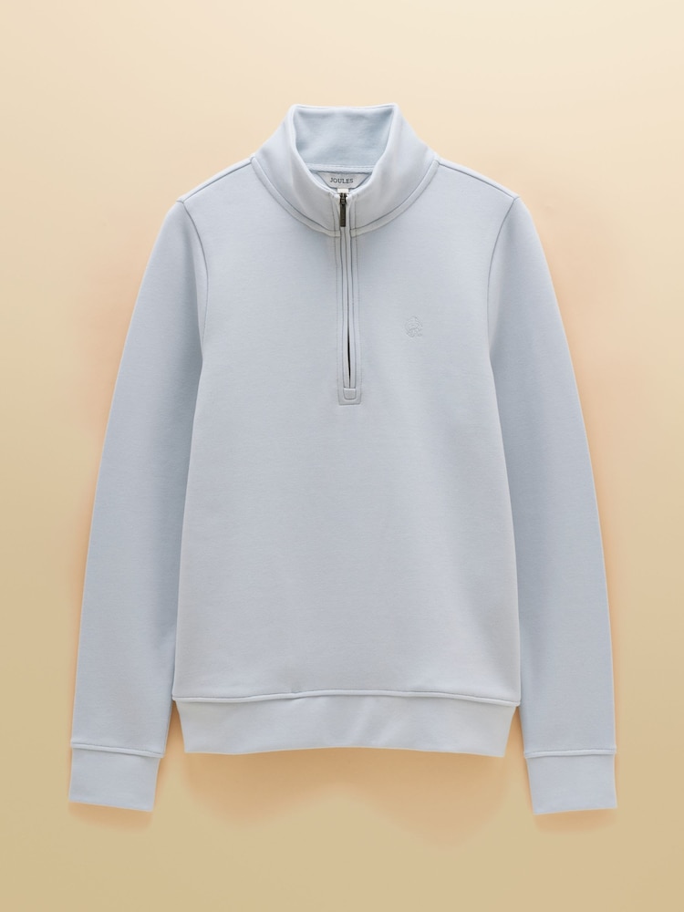 Joules Blue Quarter Zip Funnel Neck Sweatshirt - Image 8 of 8 Joules Blue Quarter Zip Funnel Neck Sweatshirt - Image 8 of 8